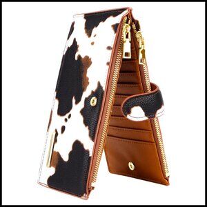 RFID Blocking Large Capacity Bifold Wallet with Zipper Pocket